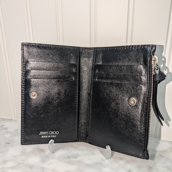 Authentic Jimmy Choo Litzy Studded Leather Bifold Wallet - Picture 7 of 10